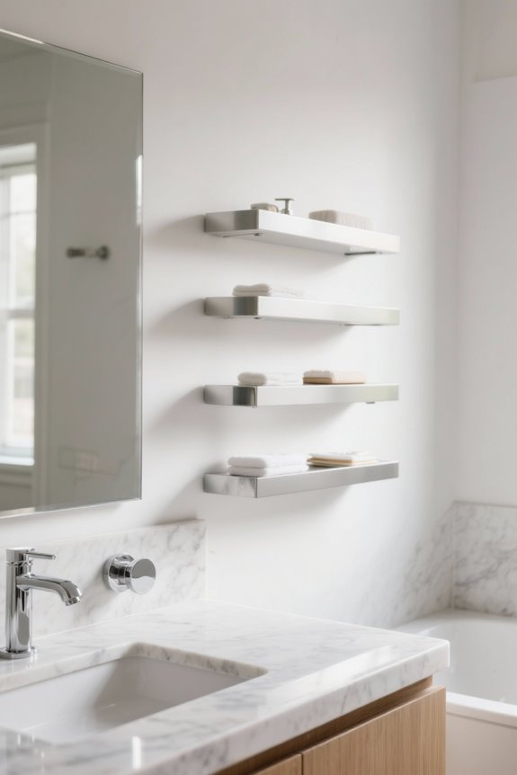 bathroom floating shelves ideas