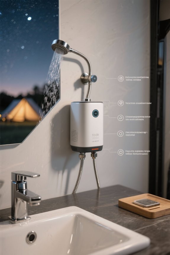 camping water heater factors