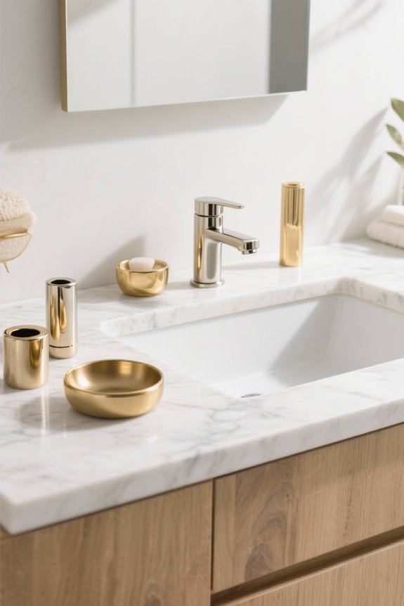 elegant gold bathroom decor