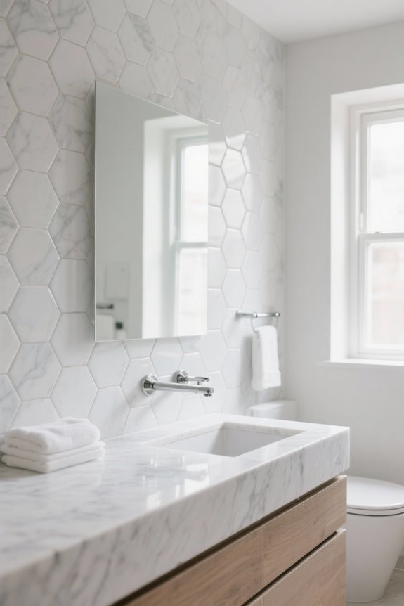 hexagon tiles for bathrooms