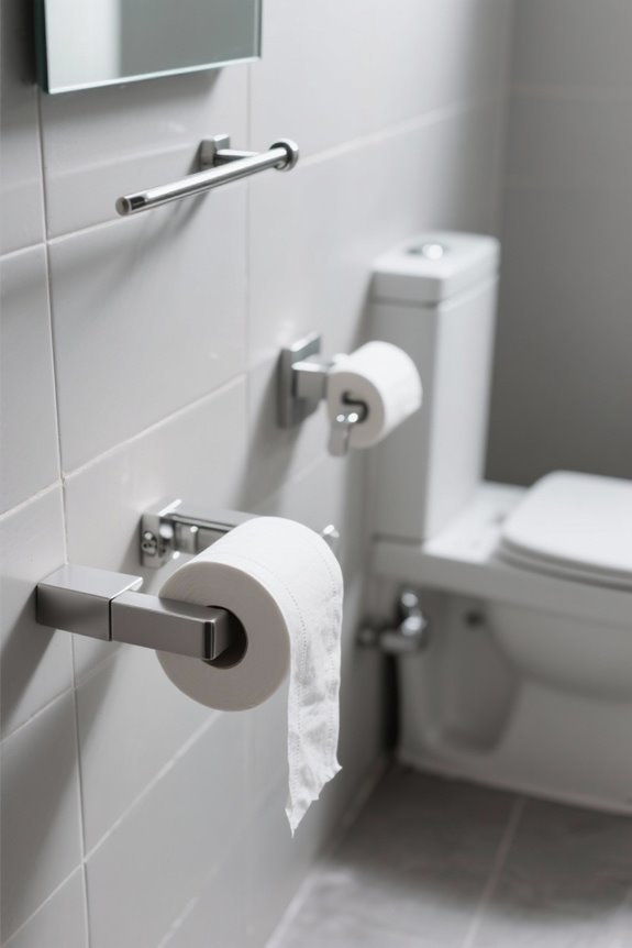 ideal toilet paper placement