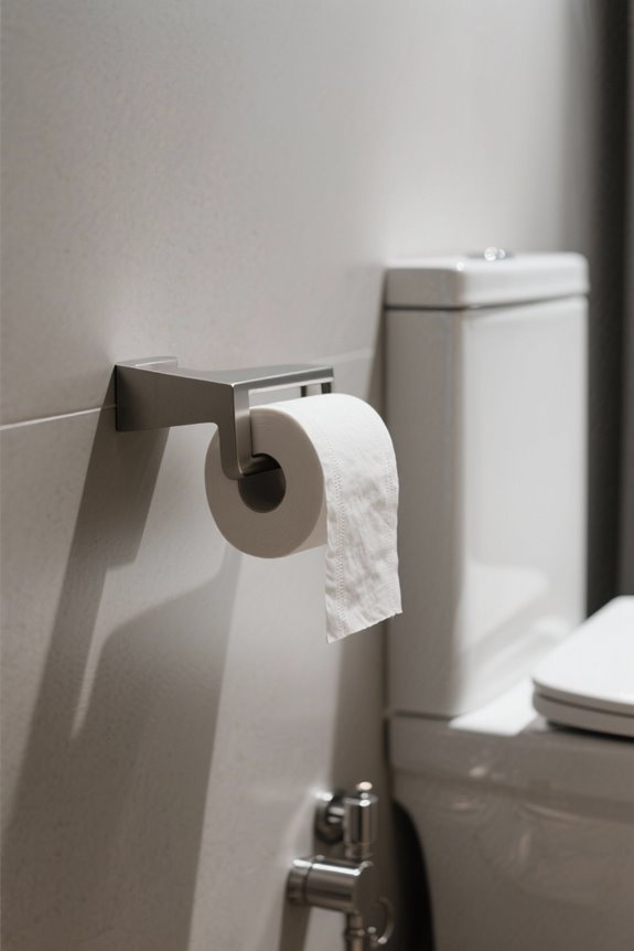 ideal toilet paper placement