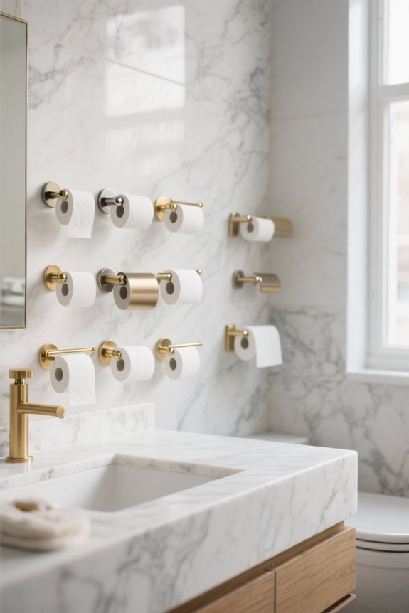 luxurious brass toilet roll holders