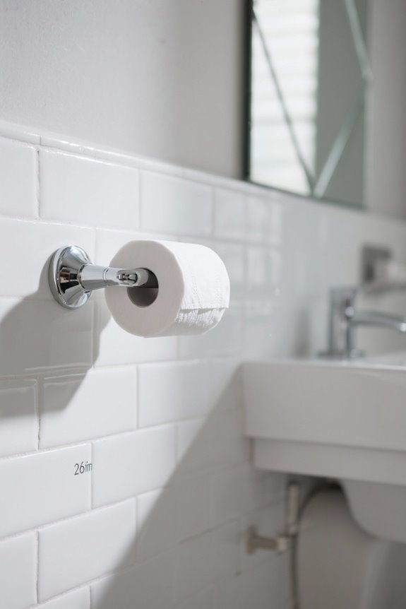 optimal toilet paper height