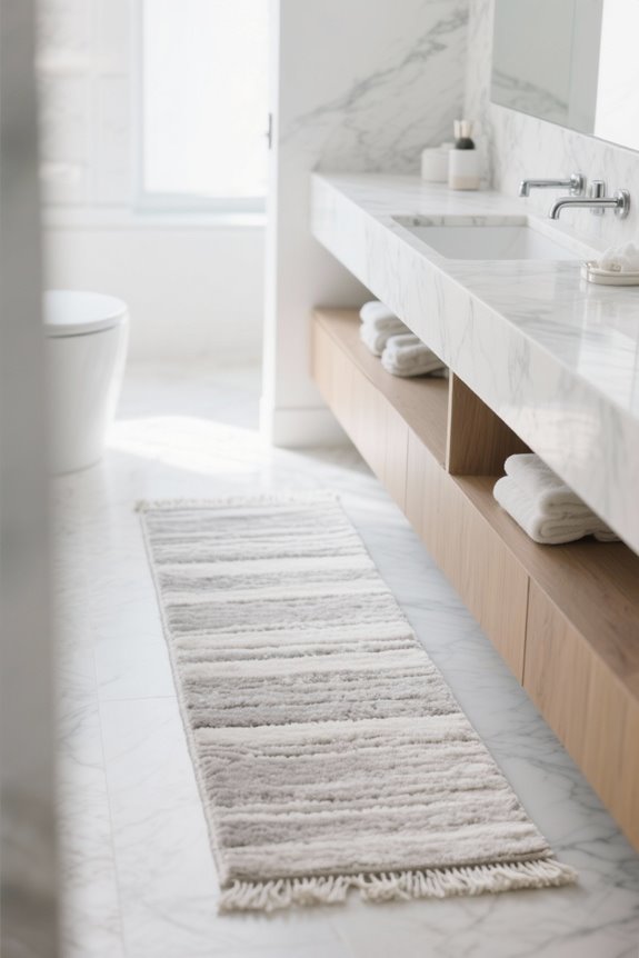 stylish and comfortable bathroom rugs