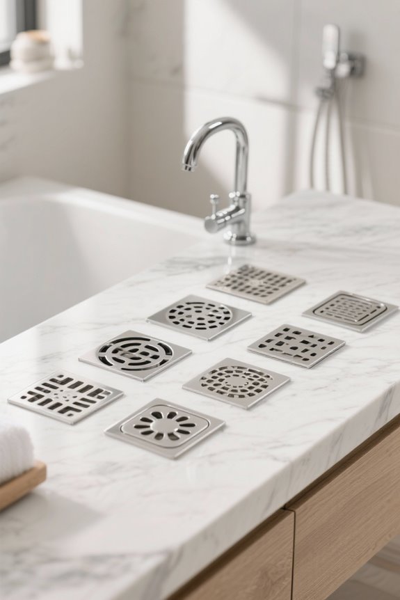 stylish bathroom drain covers