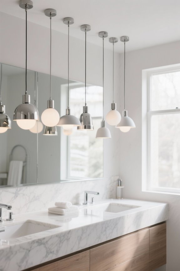 stylish bathroom pendant lighting