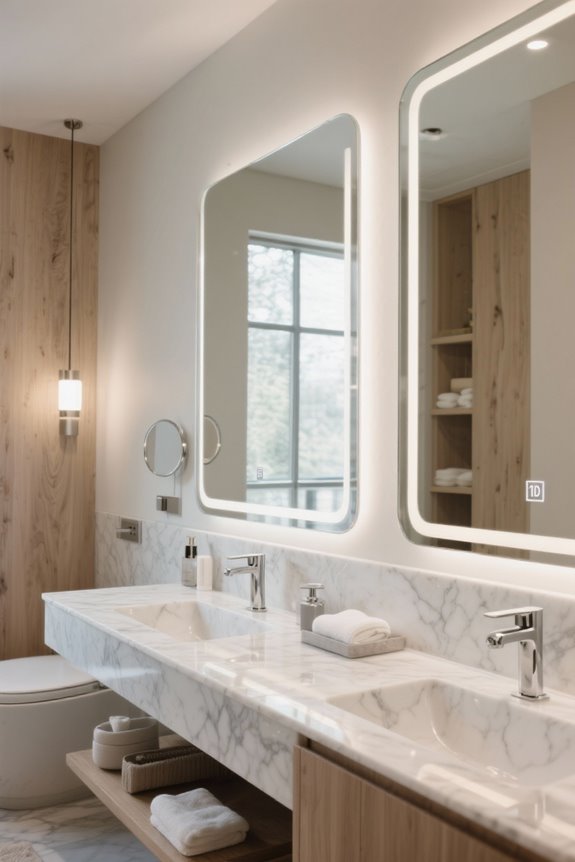 stylish functional led mirrors