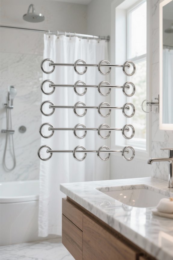 stylish functional shower rings