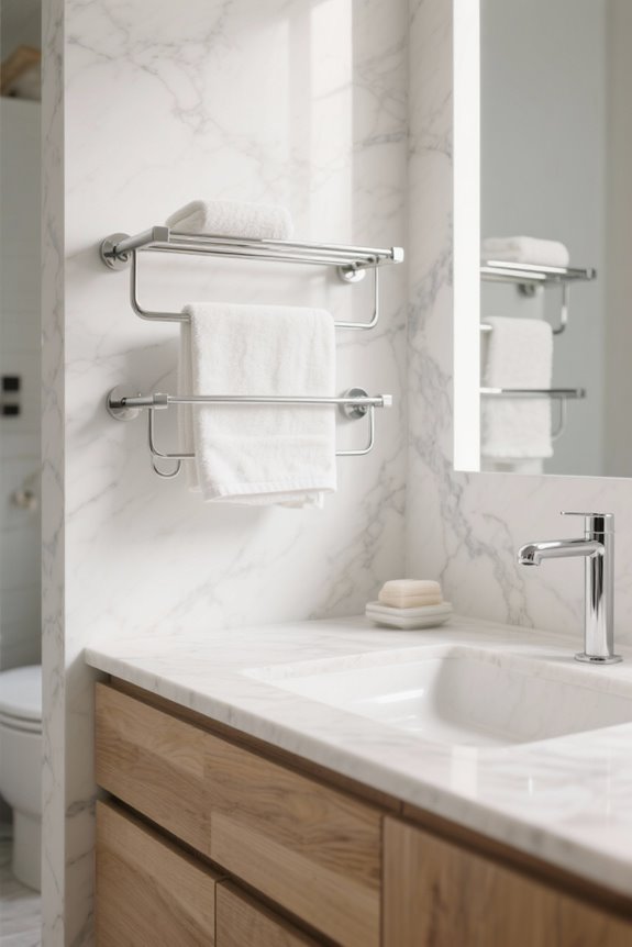 stylish organized towel racks