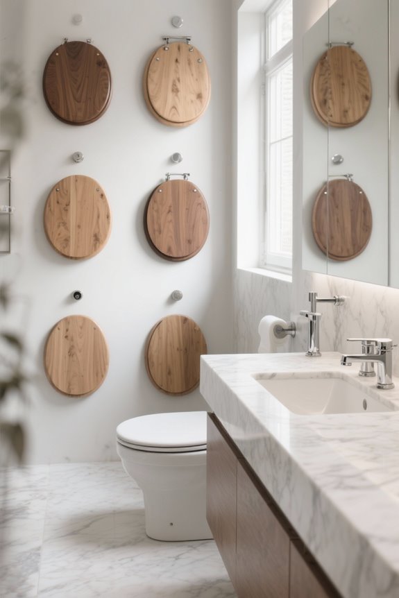 stylish wooden toilet seats