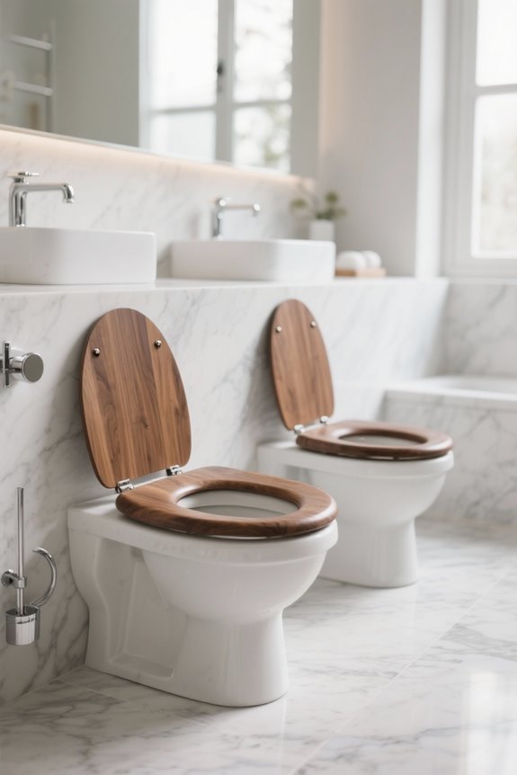 stylish wooden toilet seats